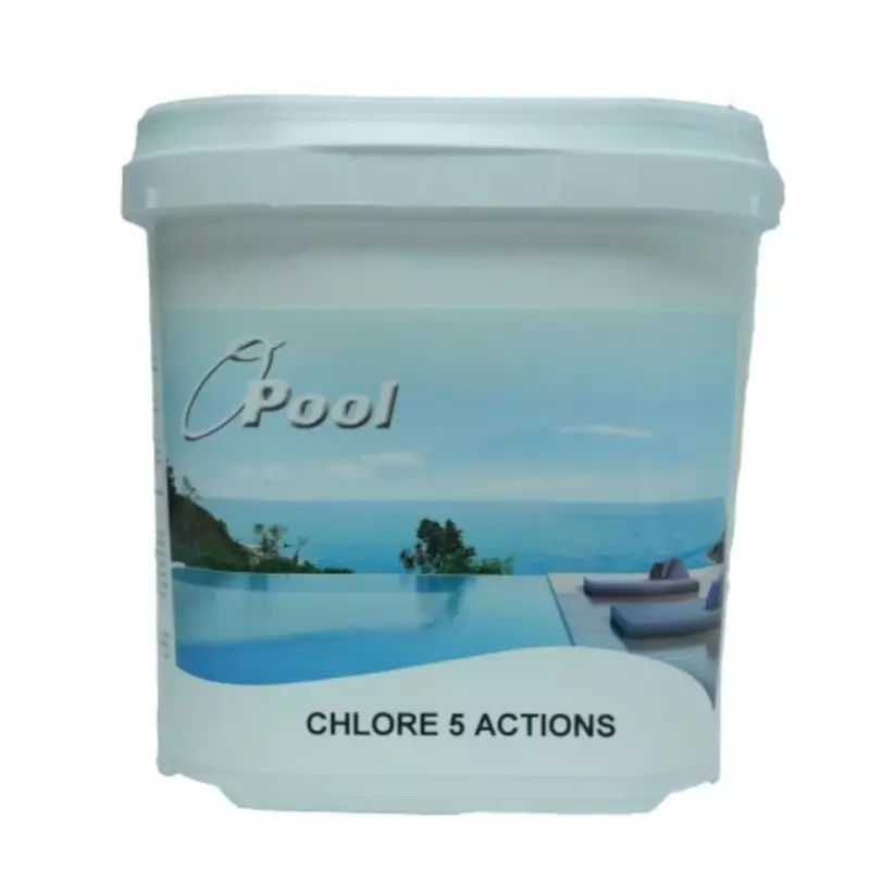 Chlore multi-Actions 20 gr en 1 kg pour piscine