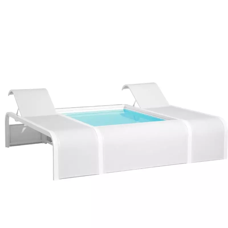 Piscine Mariposa - Couleur blanche - 2 m Piscine Mariposa - Couleur blanche - 2 m