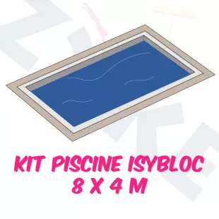 KIT PISCINE ISYBLOC 8 x 4 m