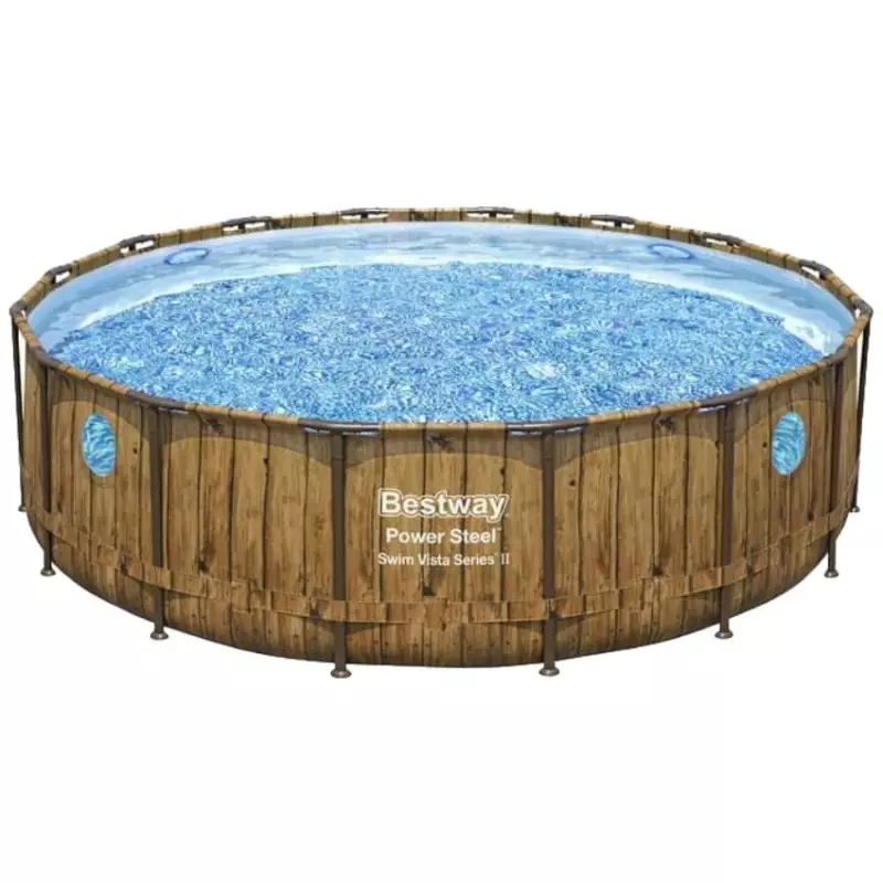 Piscine tubulaire -  BESTWAY - 4,88m x 1,22m filtre à cartouche Swim Vista