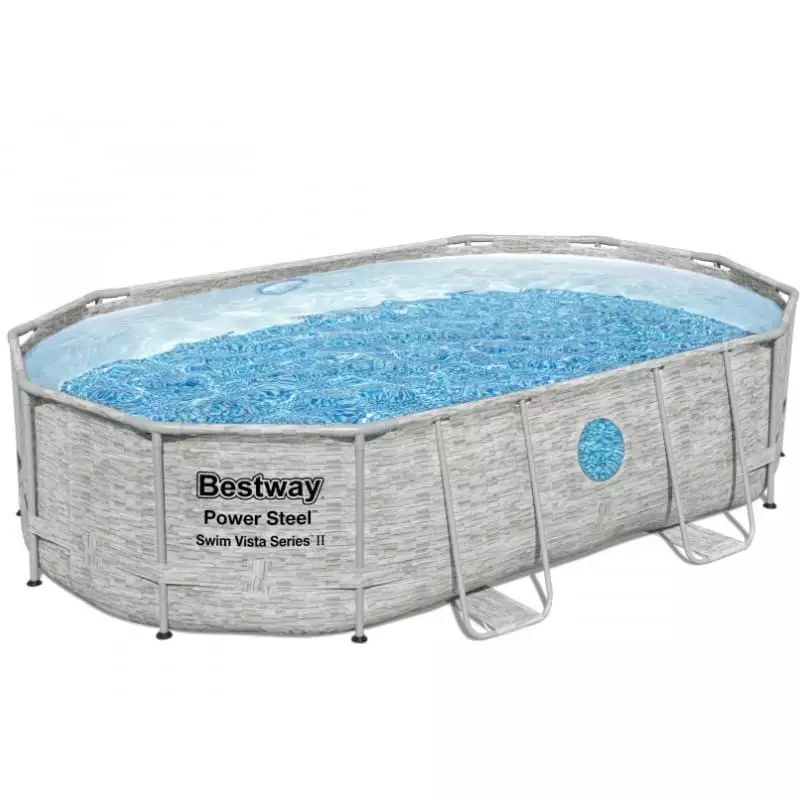 Piscine tubulaire - BESTWAY - 4,88m x 3,05m x 1,07m filtre à sable Swim Vista