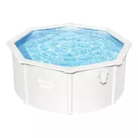 Piscine hors sol - BESTWAY - acier ronde blanche 3.00 x 1.20m - Filtration à sable