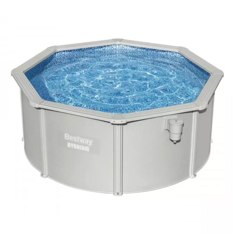 Piscine hors sol - BESTWAY - acier ronde grise 3.00 x 1.20m - Filtration à sable Piscine hors sol - BESTWAY - acier ronde grise 3.00 x 1.20m - Filtration à sable
