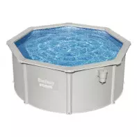 Piscine hors sol - BESTWAY - acier ronde grise 3.00 x 1.20m - Filtration à sable Piscine hors sol - BESTWAY - acier ronde grise 3.00 x 1.20m - Filtration à sable