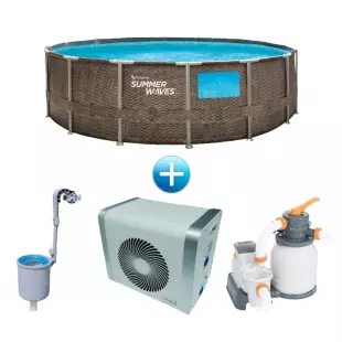 Pack piscine ronde Elite Crystal - 4,57 x 1,22 m