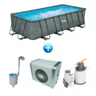 Pack piscine rectangulaire Dark Elite - 5,49 x 2,74 x 1,32 m