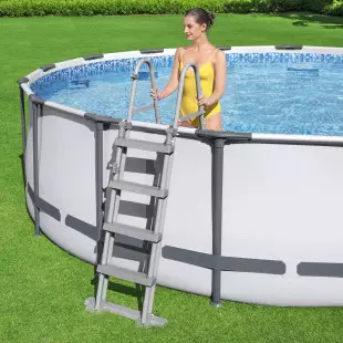 Echelle piscine ronde - Steel Pro Max - 366 x 122 cm
