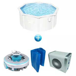 Pack piscine ronde blanche - 3,60 x 1,20 m