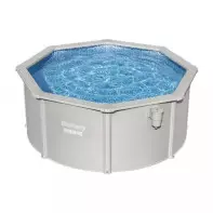 Piscine hors sol - BESTWAY - acier ronde blanche 3.00 x 1.20m - Filtration à sable