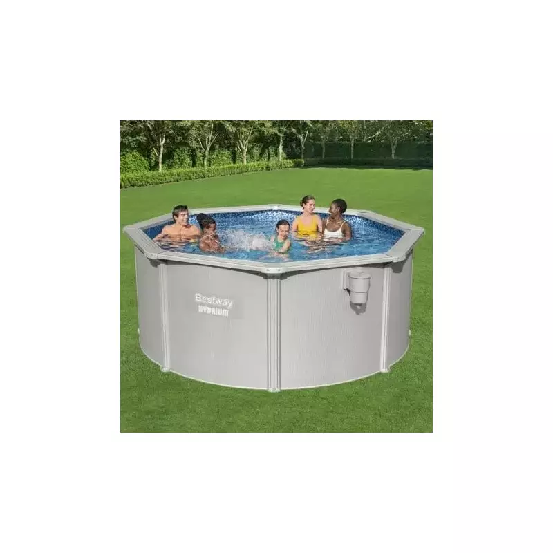 Piscine hors sol - BESTWAY - acier ronde blanche 3.00 x 1.20m - Filtration à sable