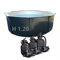 Piscine hors sol ronde O'pool - Filtration sable - 5,50 x 1,20m