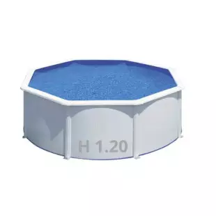 Piscine ronde Acier Hors sol Gre - 300 x 120 cm