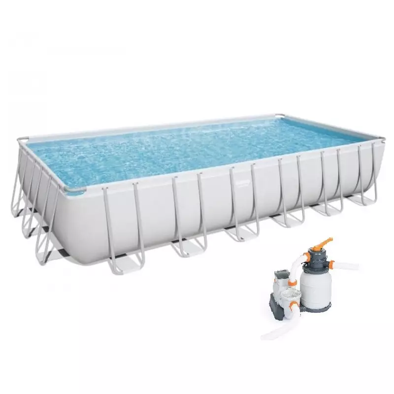 Piscine hors sol rectangulaire grande taille Bestway 7,32m x 3,66m x 1,32m