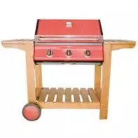 BARBECUE TASMANIA GAZ AVEC CAPOT SUR CHARIOT BOIS