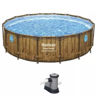 Piscine tubulaire -  BESTWAY - 4,88m x 1,22m filtre à cartouche Swim Vista