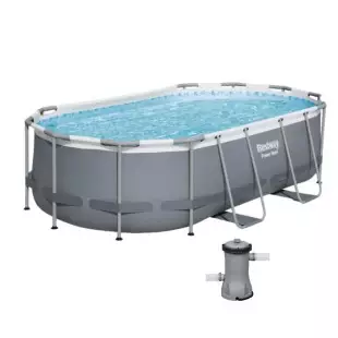 Piscine tubulaire bestway ovale 4,27 m × 2,50 m × 1,00 m avec filtre à cartouche