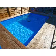 Piscine hors sol bois azura rectangulaire