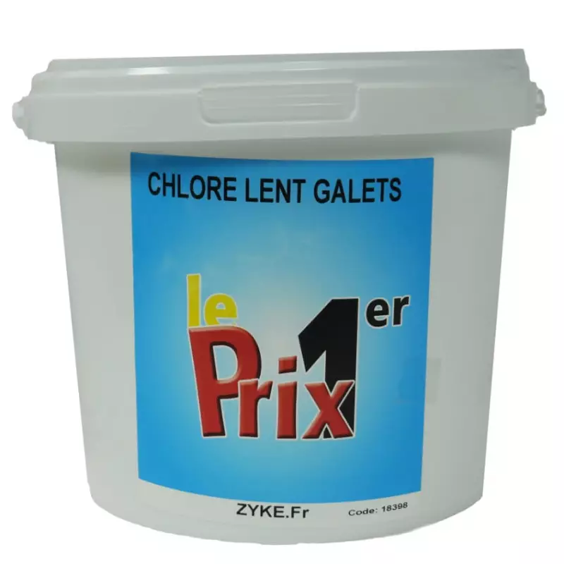 Chlore lent 3kg galet 125 g - La Boutique Desjoyaux