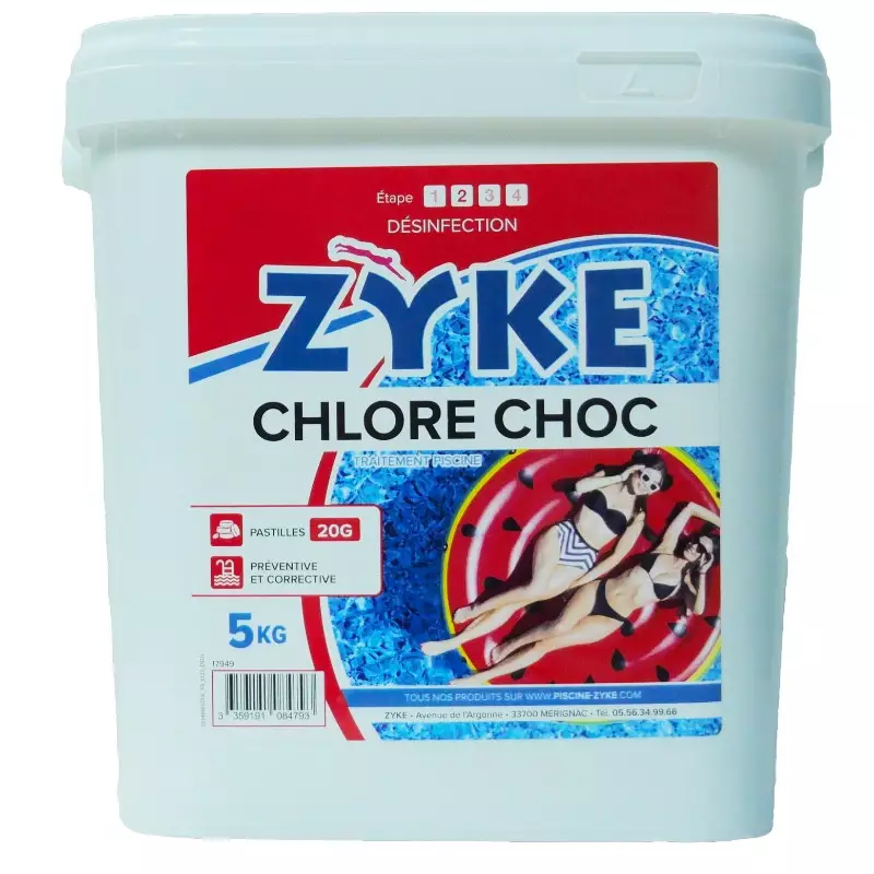 Chlore en pastilles 3 po, 4 kg