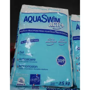 Un sac de sel Aquaswim acti+ 25 kg spécial piscine