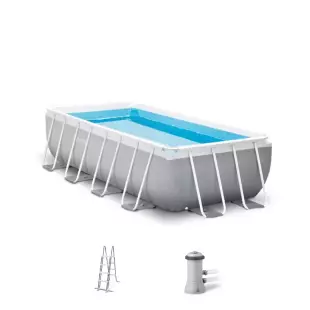 Piscine rectangulaire INTEX Prism Frame 4,00 x 2,00 x 1,00 m et accessoires