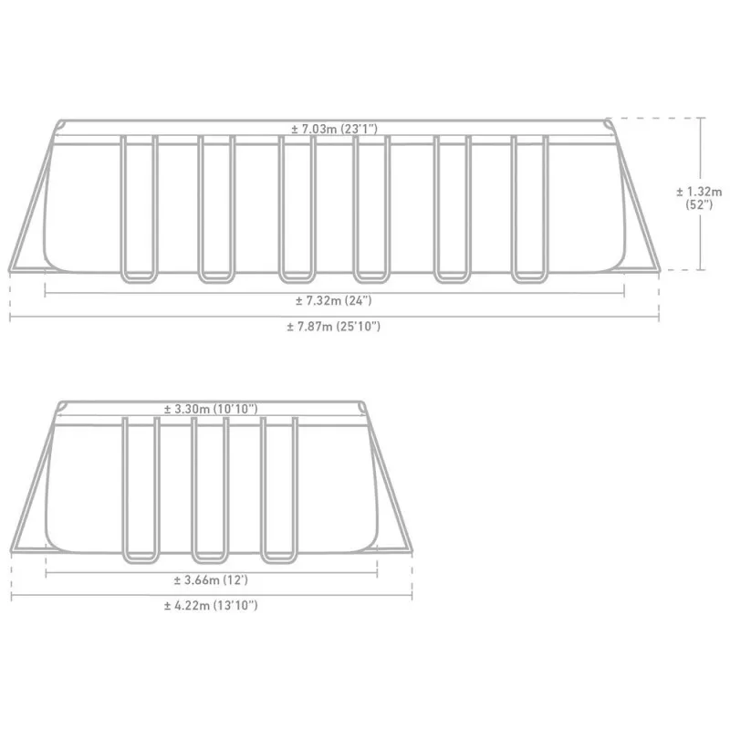 Piscine Ultra XTR rectangulaire 7.32 x 3.66 x 1.32 m