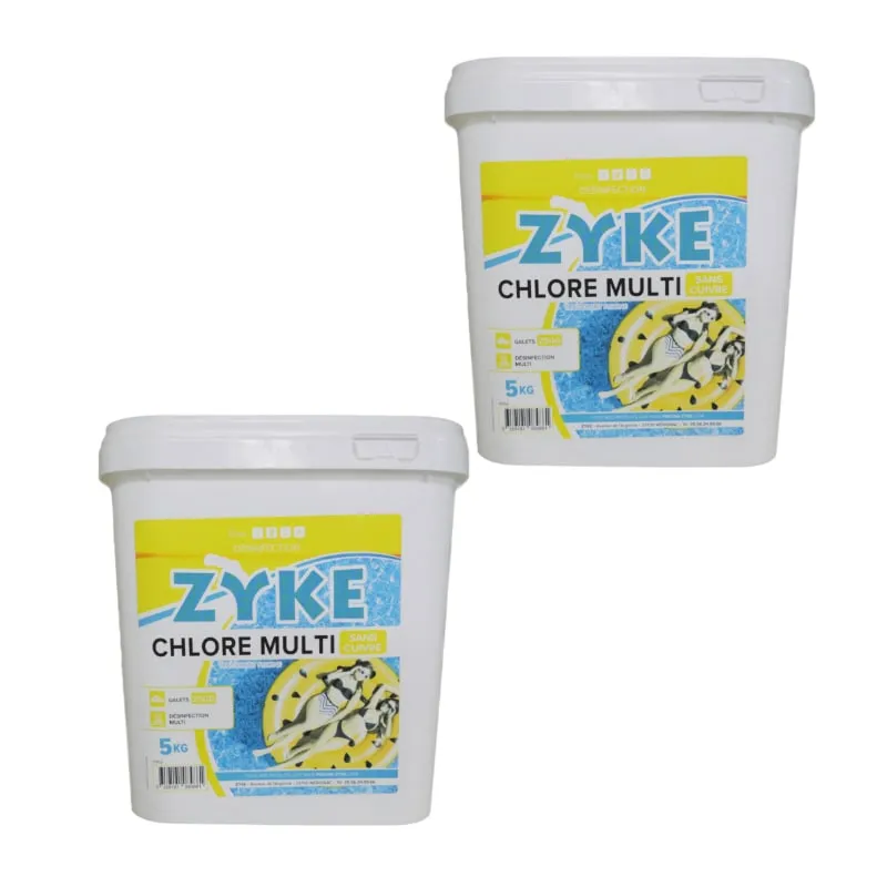 Chlore multiactions - 5Kg -  sans cuivre
