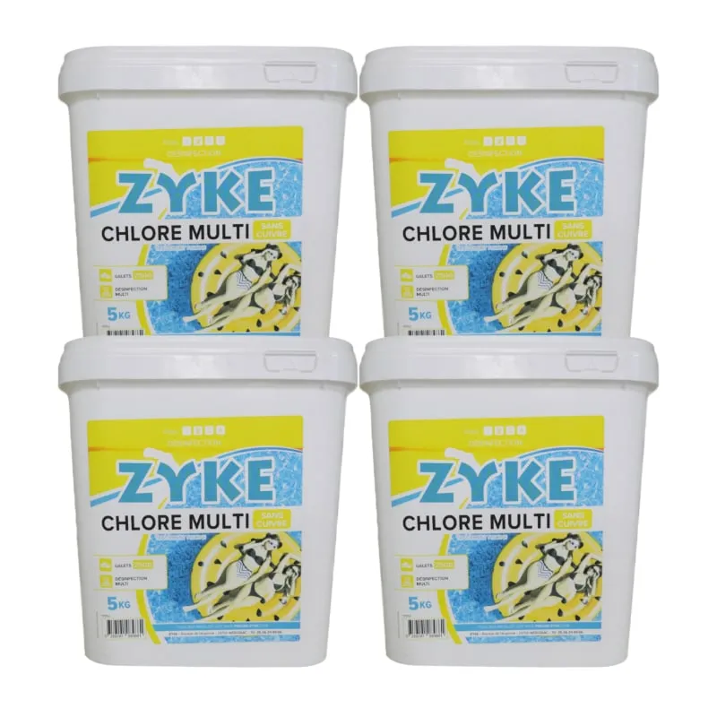 Chlore multiactions - 5Kg -  sans cuivre