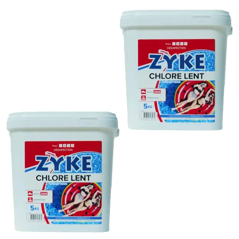 ZYKE - Chlore Piscine Lent 250g  - 5kg