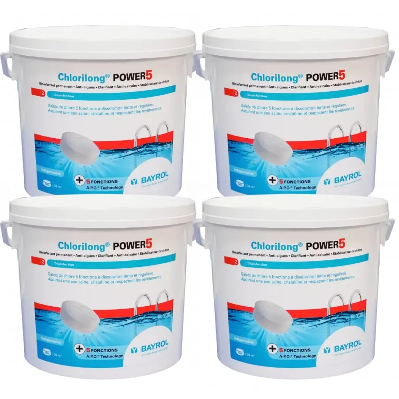 Chlore Bayrol Chlorilong® POWER 5 - Pot de 5 kg