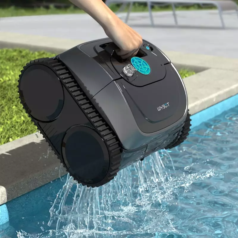 Robot piscine Wybot, sortie d'eau