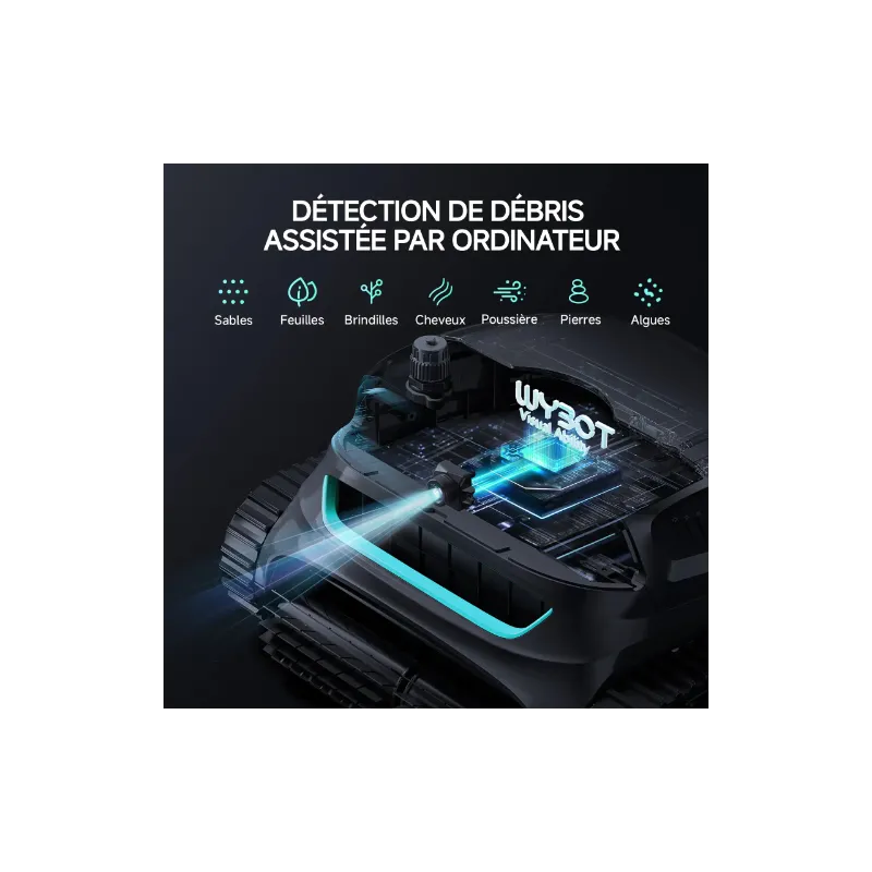 Robot piscine sans fil Wybot  - S2 - Vision Solar