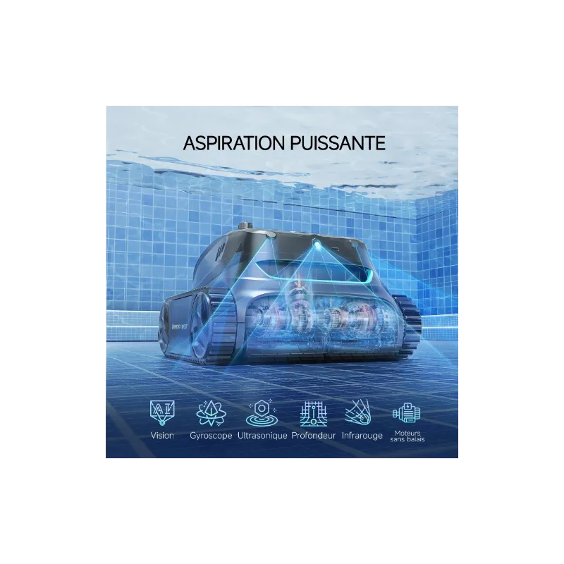 Robot piscine sans fil Wybot  - S2 - Vision Solar