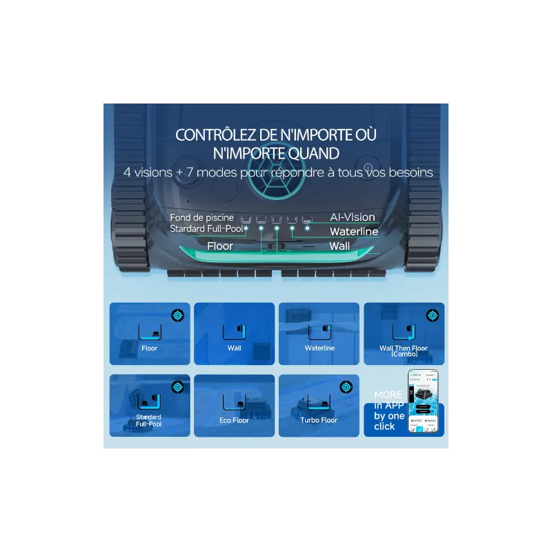 Robot piscine sans fil Wybot  - S2 - Vision Solar