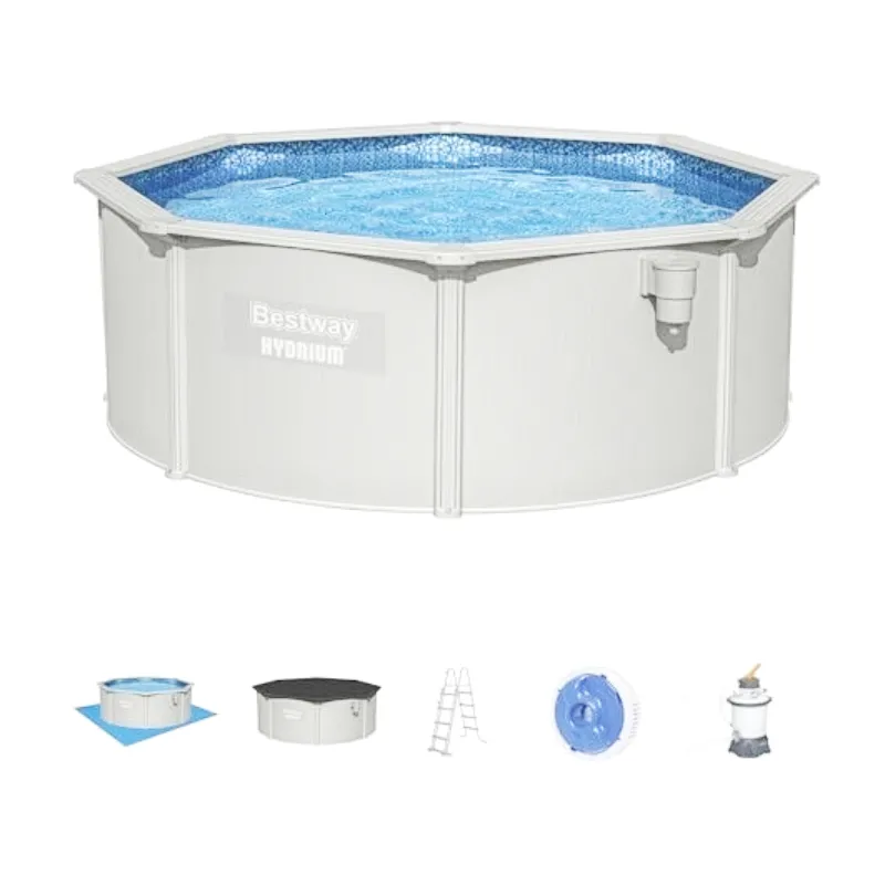 Piscine hors sol avec filtre à sable Bestway 3.00 X 1.20M - Ronde Acier Blanche