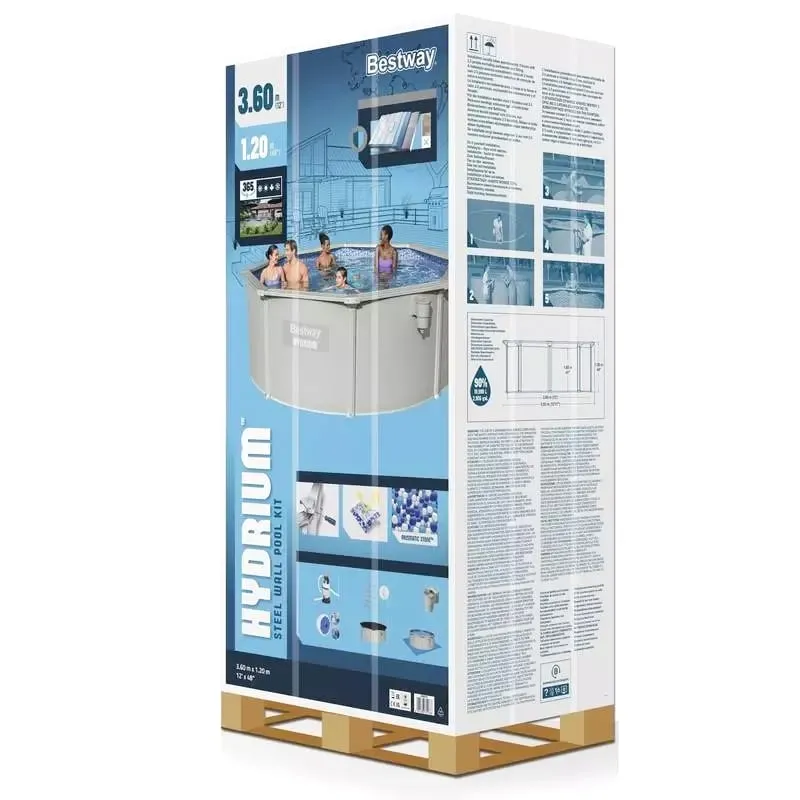 Piscine hors sol avec filtre à sable Bestway 3.00 X 1.20M - Ronde Acier Blanche