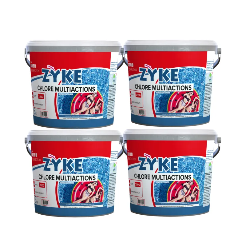 ZYKE - Chlore Piscine Multi Actions 250g  - 5kg