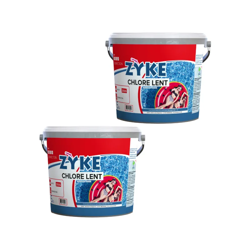 ZYKE - Chlore Piscine Lent 250g  - 5kg