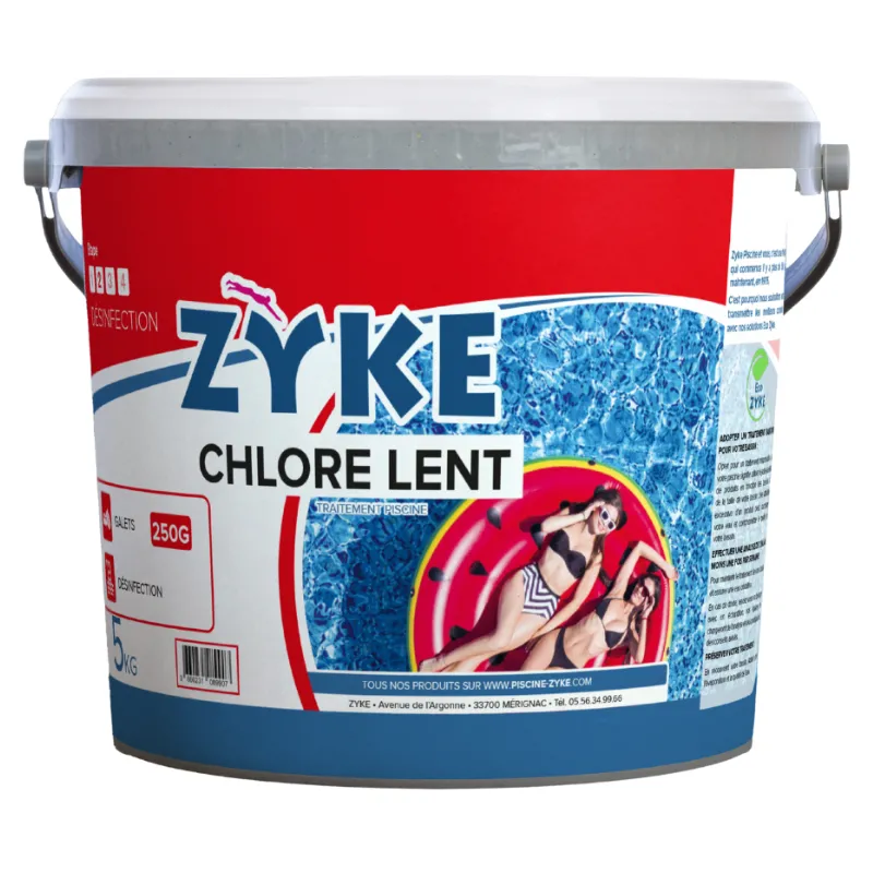 ZYKE - Chlore Piscine Lent 250g  - 5kg
