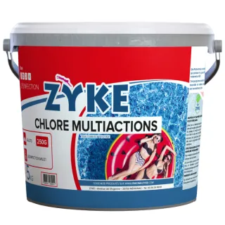 ZYKE - Chlore Piscine Multi Actions 250g  - 5kg
