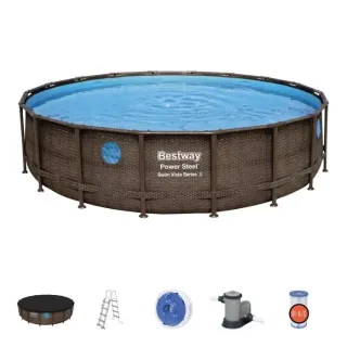 Piscine tubulaire Bestway 4.88m x 1.22m filtre à cartouche swimvista