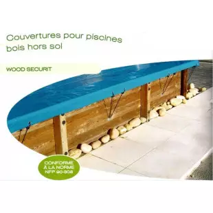 détail de cette bâche Wood Securit pour piscine hors sol bois