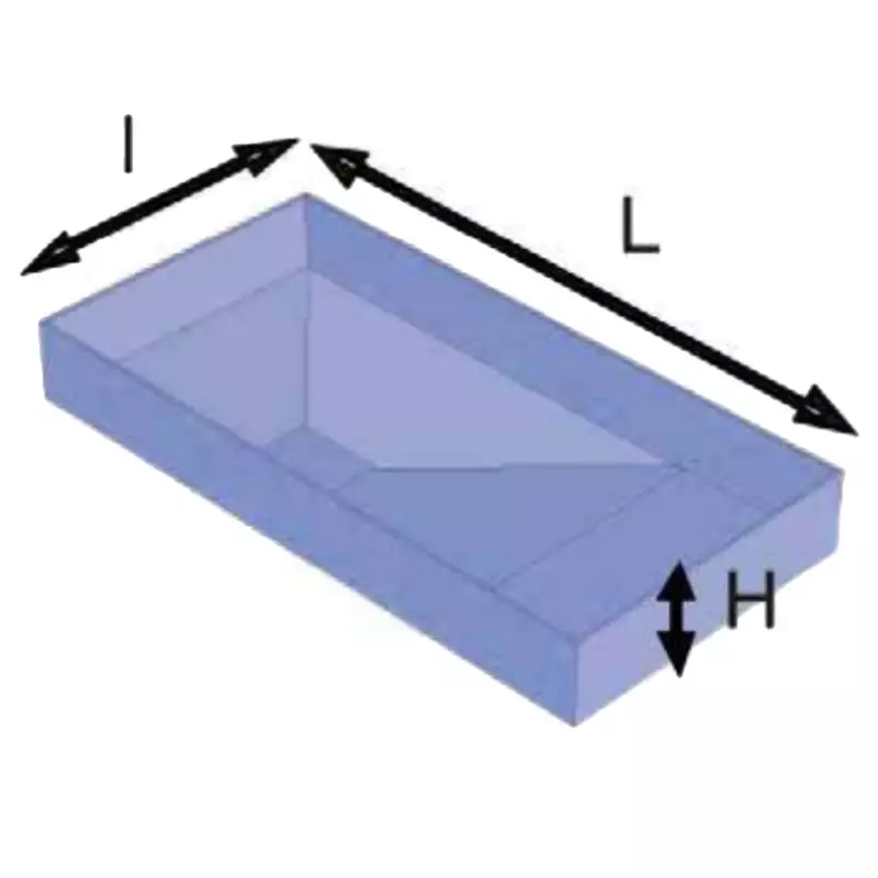 Liner sur mesure - Rectangulaire avec fond tronc de pyramide