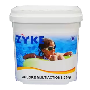 ZYKE - Chlore Piscine Multi Actions 250g  - 5kg