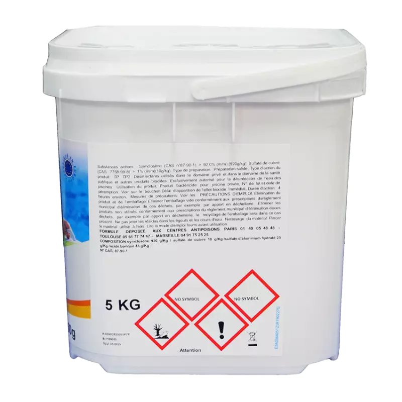 Galet multi fonctions chlore floculant algicide piscine 5 kg