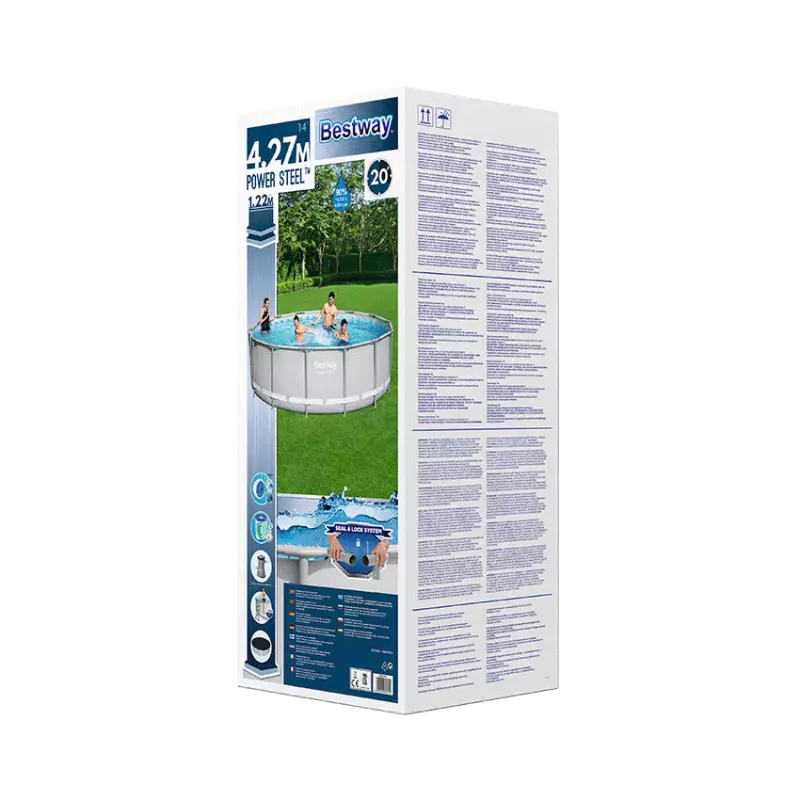 Piscine tubulaire - BESTWAY - 4,27m x 1,22m filtre cartouche
