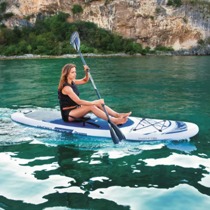 Paddle SUP Oceana 305 x 84 x 12 cm transformable en kayak avec siège, cale-pieds, rame et pompe