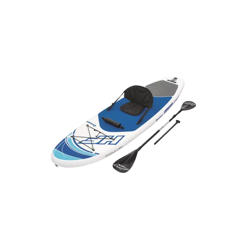 Paddle SUP Oceana 305 x 84 x 12 cm transformable en kayak avec siège, cale-pieds, rame et pompe
