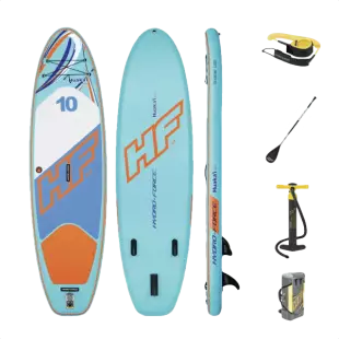 Paddle SUP gonflable Huaka'i Tech Set Hydro Force™ 305 x 84 x 15 cm, pompe, sac à dos, leash, pagaie