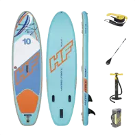 Paddle SUP gonflable Huaka'i Tech Set Hydro Force™ 305 x 84 x 15 cm, pompe, sac à dos, leash, pagaie